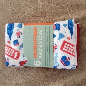 NWT 6 pk Microfiber Kitchen Towels